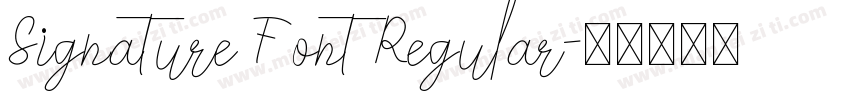 Signature Font Regular字体转换